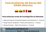 Convocatoria para el programa de becas del DAAD: estancias cortas de investigación