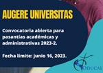 ODUCAL: convocatoria de pasantías académicas y administrativas AUGERE UNIVERSITAS 2023-2