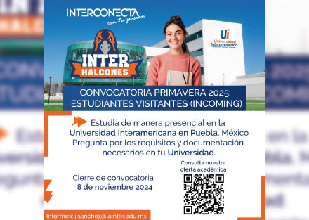 Convocatoria de Intercambio Académico en la Universidad Interamericana, México