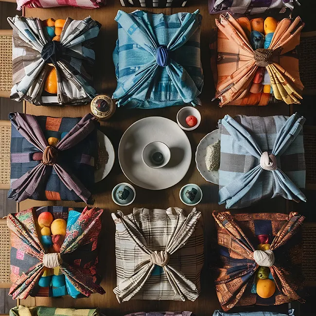 Furoshikis y teñido de textiles